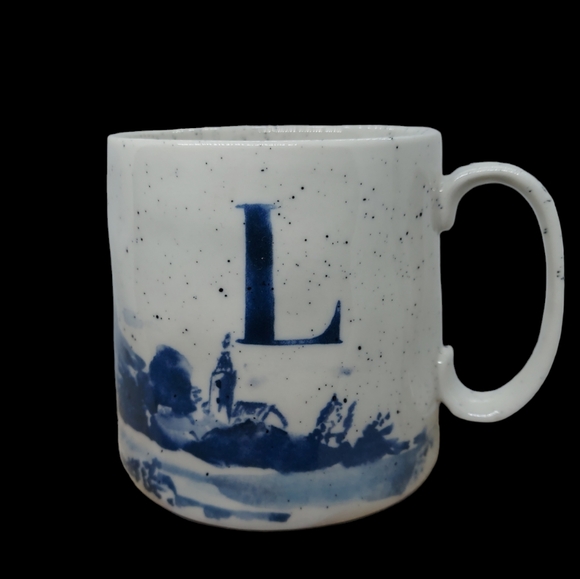 Quality Stoneware "L" Initial Coffee Mug - Picture 1 of 7